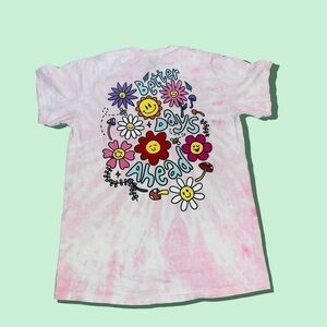 𝅺ALAB Groovy “Better Days Ahead” pink tie-dye tee